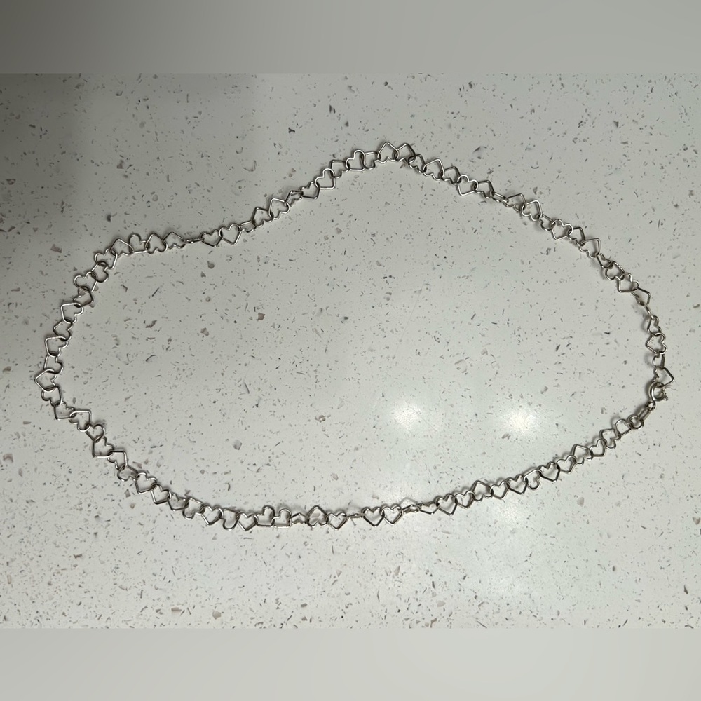 Sterling heart chain